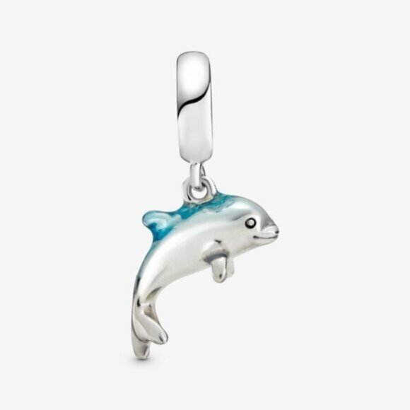 Pandora Shimmering Dolphin Dangle Charm - Picture 1 of 5